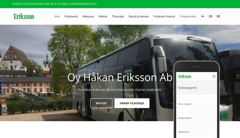 Eriksson Transport Ab –  Charter booking service